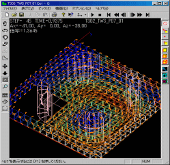 非対称穴あき導体モデルの渦電流分布図